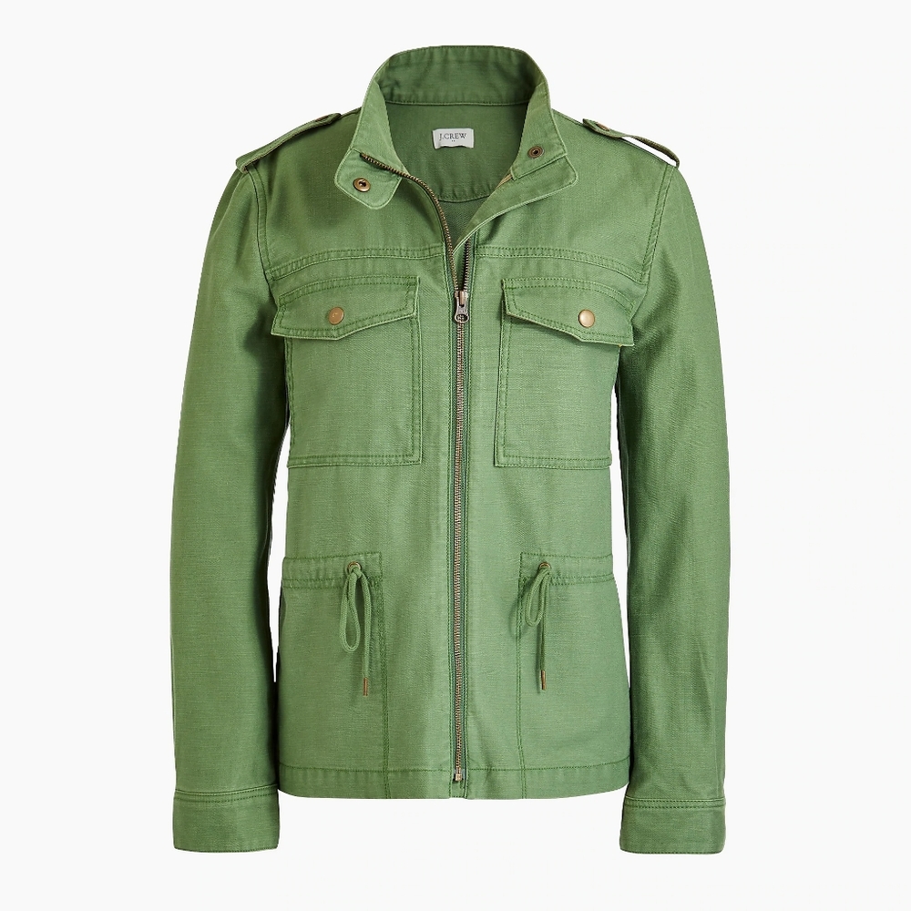 J.Crew Factory Women's Canvas Motorcycle Jacket